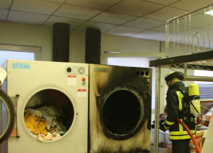 Ein Wäschtrockner war in Brand geraten