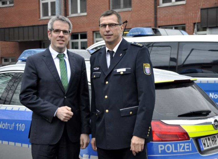 Landrat Christian Engelhardt und Polizeidirektor Jörg Kasper
