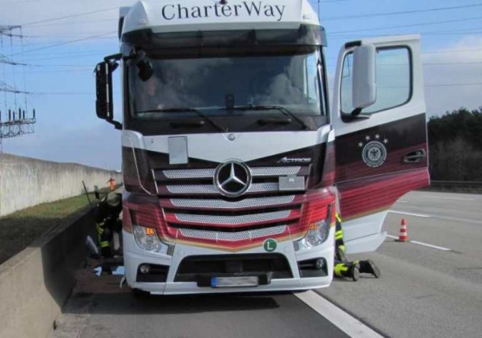 Bild des unfallverursachenden Lkw