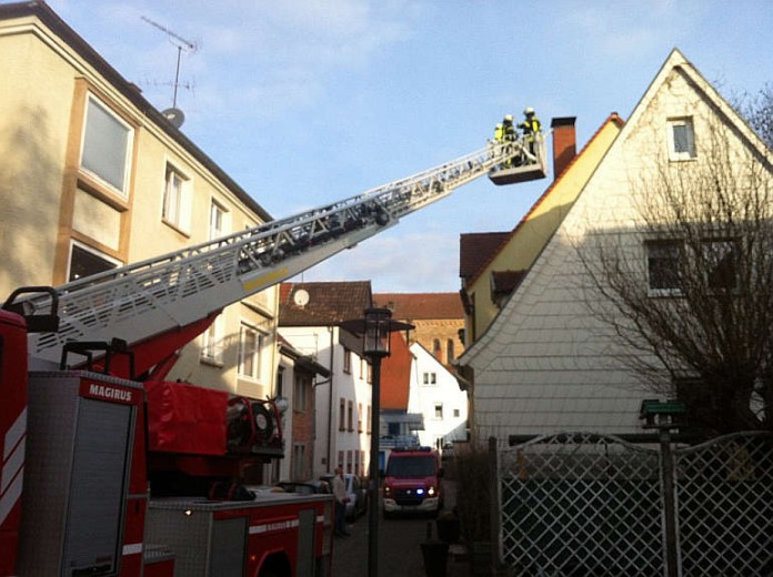 In der Lutherstraße brannte ein Kamin