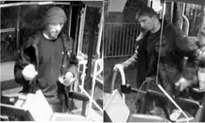 Der mutmaßliche Täter im Bus auf Video festgehalten. Die Polizei bittet um Mithilfe zur Suche nach der Identität des Mannes