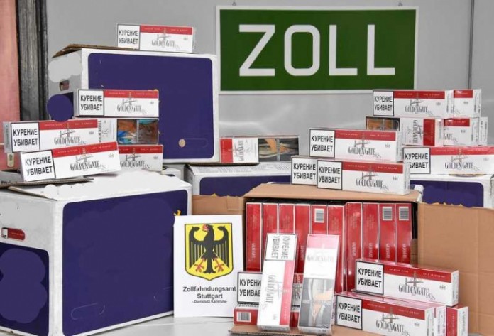 Ein Teil der bei der Aktion gefundenen Zigaretten