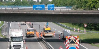 Die Baustelle wird eingerichtt