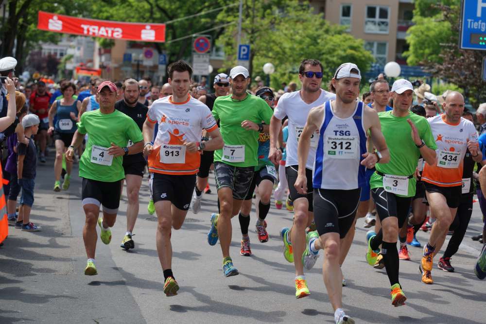 Die Läuferinnen und Läufer des Hauptlaufs (5,5 km) (Foto: Holger Knecht)