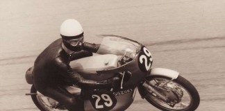 Der dreifache Motorradweltmeister Hans-Georg Anscheidt (Suzuki) war der erste Sieger vor 50 Jahren auf dem neuen Hockenheimring