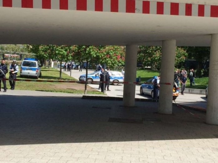 Der Tatort am Berliner Platz am Mittwoch, 04.05.16 (Foto: Polizei)