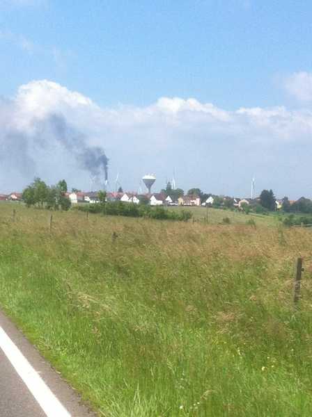 Die Rauchsäule war deutlich zu erkennen