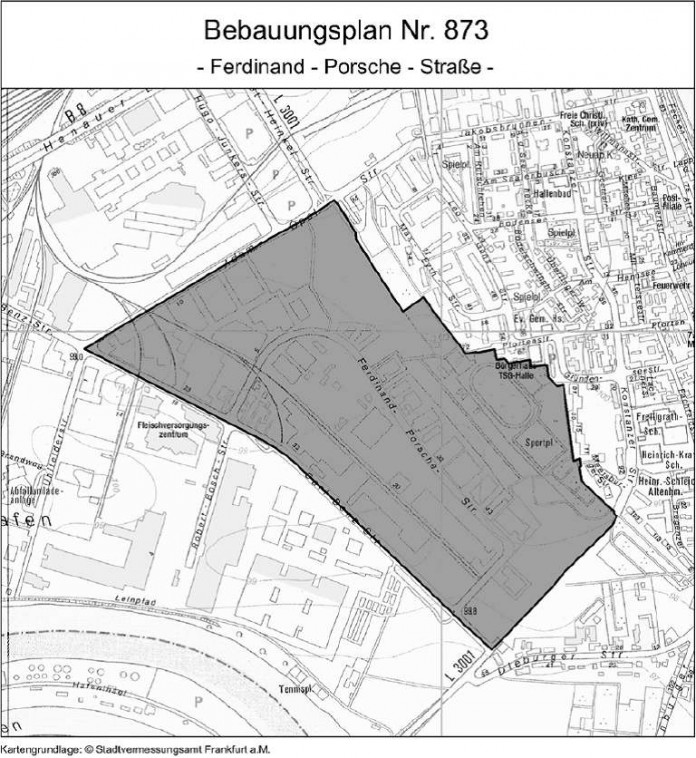 Bebauungsplan 873 'Ferdinand-Porsche-Straße' (Foto: Stadt Frankfurt am Main)