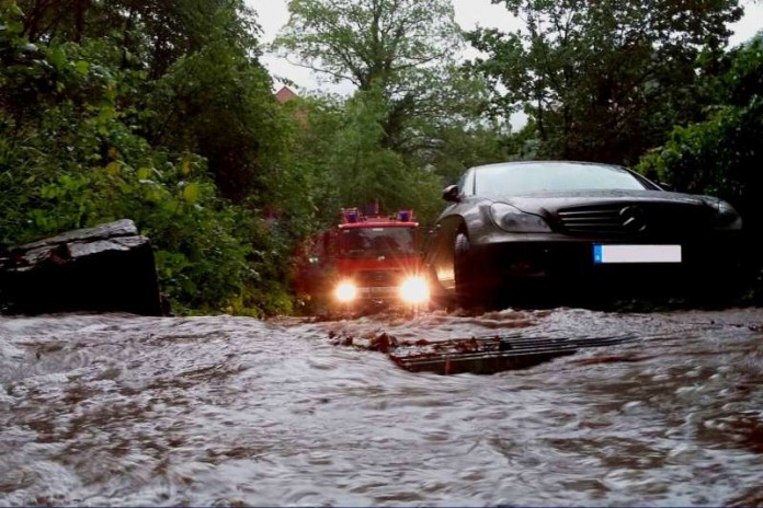 Hochwasser im Rhein-Neckar-Kreis (Foto: Landratsamt Rhein-Neckar-Kreis)