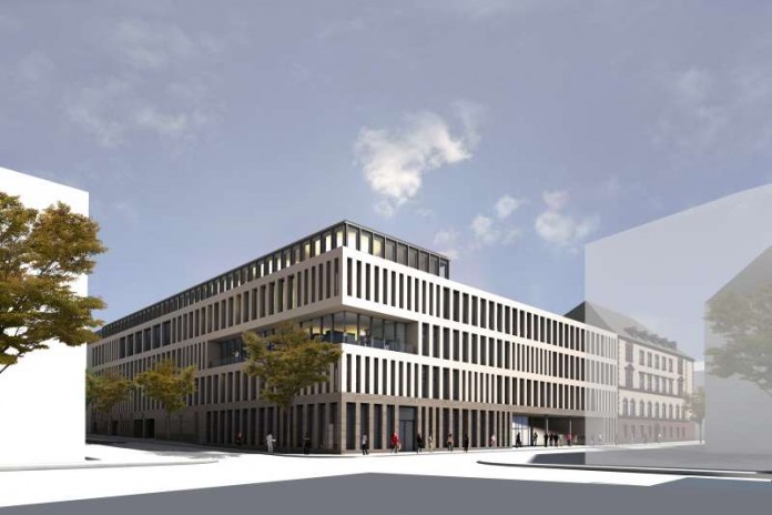 Visualisierung des Neubaus: die Hochschule Fresenius, Perspektive Moritzstraße (Foto: Hochschule Fresenius)