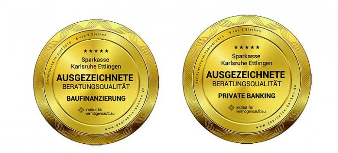 Karlsruhe Ettlingen Sparkasse Sterne Die Sparkasse Karlsruhe Ettlingen wurde nicht nur zertifiziert, sondern auch ausgezeichnet (Foto: Sparkasse Karlsruhe Ettlingen)