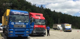 Schwerverkehrskontrolle an der A6