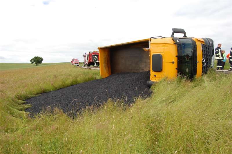 Verunglückter LKW (Foto: Polizei)