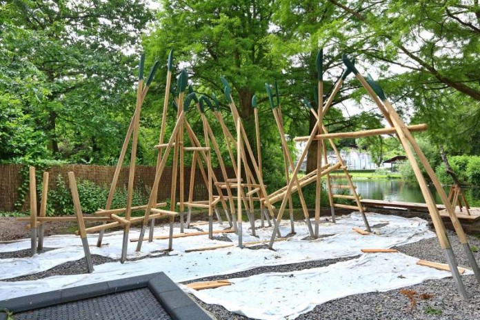 Karlsruhe Zoo Turnen Kinderturnwelt Klettern wie die Affen: Am 5. Juli wird die Kinderturnwelt eröffnet (Foto: Stadt Karlsruhe)