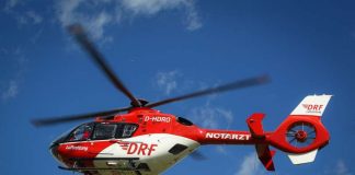 Ein Hubschrauber des Typs EC 135 kommt auch auf dieser Station zum Einsatz (Foto: Maike Glöckner)