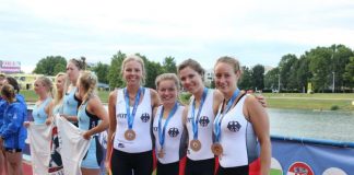 Die EUG-Bronzemedaillengewinnerinnen Luise Möller, Victoria Karl, Linda Möhlendick und Lisa Merz (Foto: Ralf Thanhäuser)