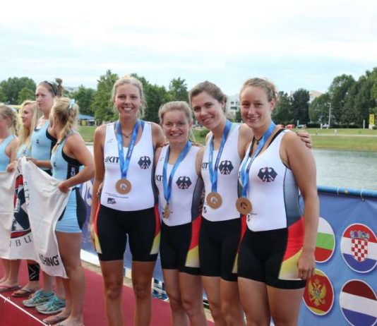 Die EUG-Bronzemedaillengewinnerinnen Luise Möller, Victoria Karl, Linda Möhlendick und Lisa Merz (Foto: Ralf Thanhäuser)