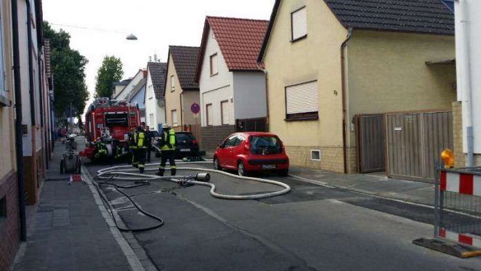 Ludwigshafen Oppau Schinkelstraße Gasaustritt aus einer Baustelle (Foto: Metropolnews)