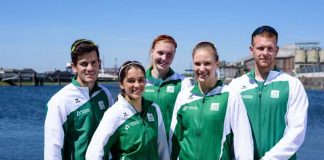 v.l.: Moritz Aldag, Sophie Speck, Sarah Brüßler, Carola Schmidt und Felix Frank (Foto: GES/Rheinbrüder)