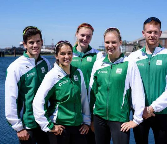 v.l.: Moritz Aldag, Sophie Speck, Sarah Brüßler, Carola Schmidt und Felix Frank (Foto: GES/Rheinbrüder)