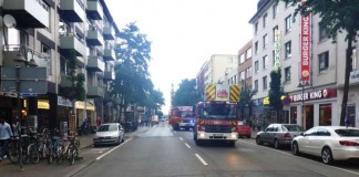 Feuerwehreinsatz in der Großen Bleiche (Foto: Feuerwehr Mainz)