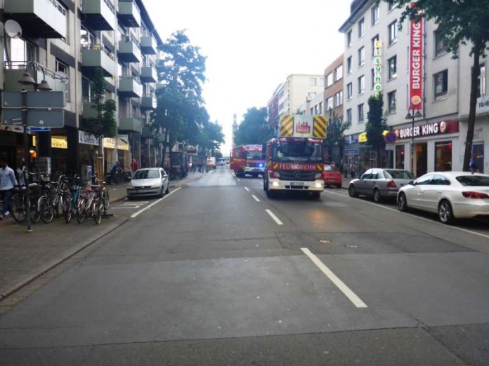 Feuerwehreinsatz in der Großen Bleiche (Foto: Feuerwehr Mainz)