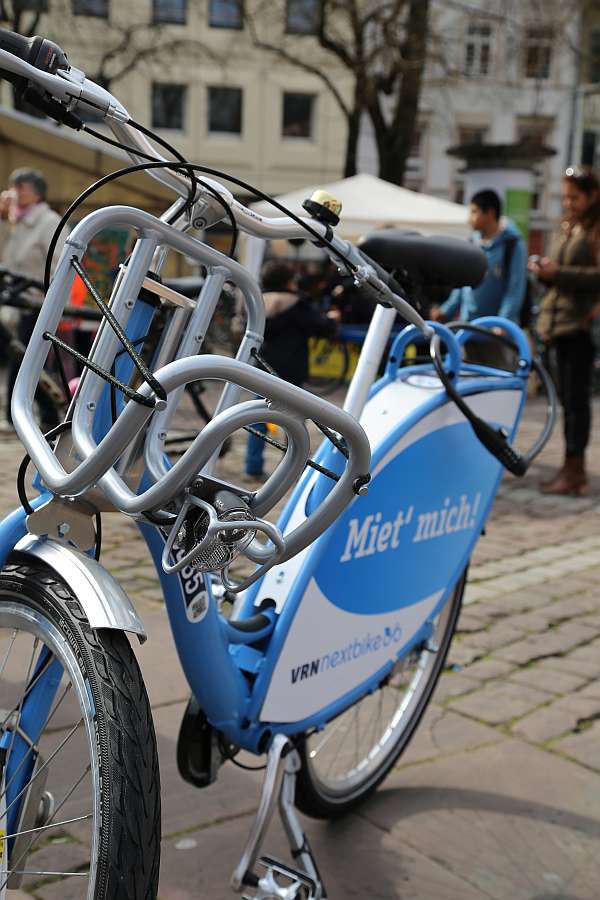 VRN BIke Heidelberg Die Mietfahrräder von VRNnextbike sind künftig an 27 Standorten in Heidelberg zu finden. (Foto: Stadt Heidelberg)