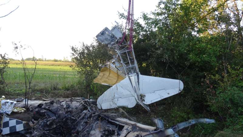 Das Flugzeugfrack wurde vom THW geborgen (Foto: THW Speyer)