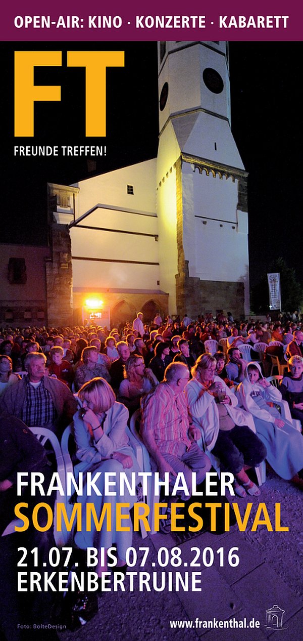 Frankenthaler Sommerfestival 2013: Openair-Kino und Konzerte Titelbild des Sommerfestival-Flyers (Foto: Stadt Frankenthal)a