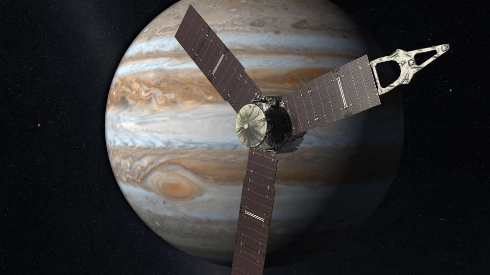 Die NASA-Sonde soll am Wochenende einzigartige Bilder vom Planeten Jupiter aufnehmen. Quelle: NASA