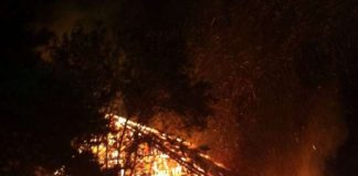 Die Lagerhalle brannte aus (Foto: Polizei)
