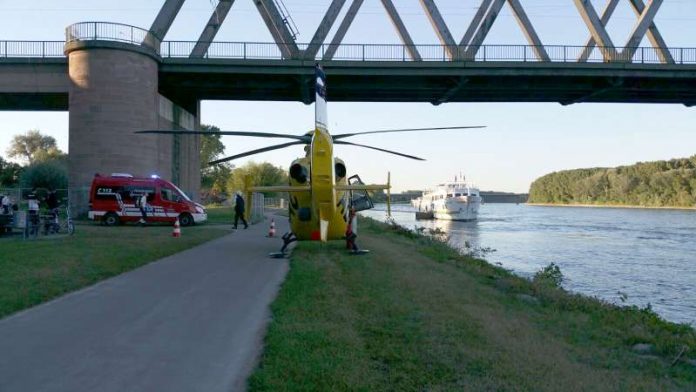 Personenrettung Ein Rettungshubschrauber wurde angefordert (Foto: Feuerwehr Germersheim)
