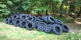 Die abgelegten Reifen (Foto: Stadt Speyer)