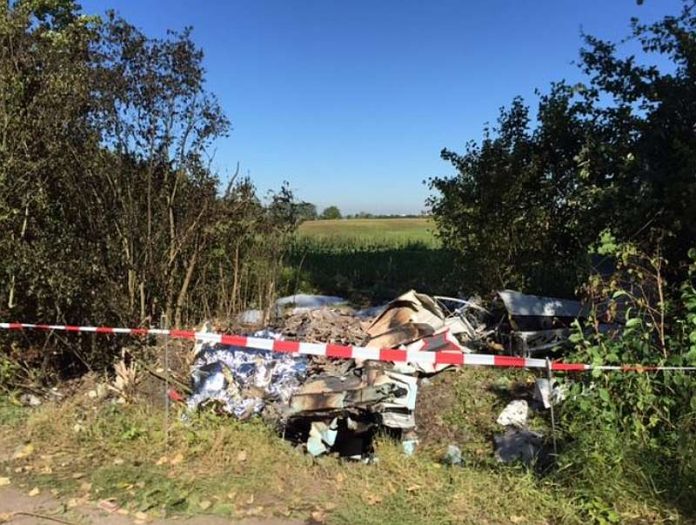 Der Pilot ist beim Absturz verstorben. (Foto: Polizei)