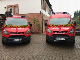 Die beiden neuen Feuerwehrfahrzeuge (Foto: Presseteam der Feuerwehr VG Lambrecht)