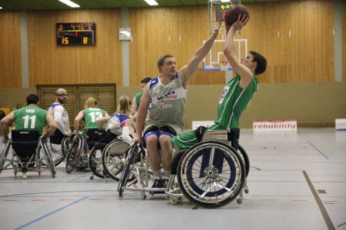 „Not in my house! Mit Teamplay und guter Defense, wie hier Sven Eckhardt vergangene Saison gegen die Skywheelers 2, wollen die Rolling Chocolate Heidelberg vor eigenem Publikum im SZ Süd erfolgreich in die Saison starten. (Foto: Dominik Borg)