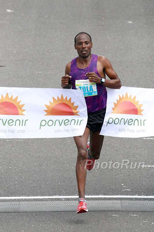 Tadesse Tola (bei seinem Sieg beim Bogota Halbmarathon) (Foto: www.photorun.net)