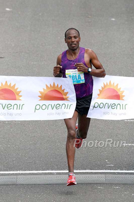 2016 Bogota Half Marathon Tadesse Tola (bei seinem Sieg beim Bogota Halbmarathon) (Foto: www.photorun.net)