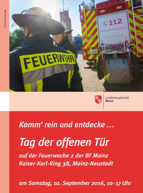 Tag der offenen Tür Feuerwehr Mainz Veranstaltungsplakat (Foto: Feuerwehr Mainz)