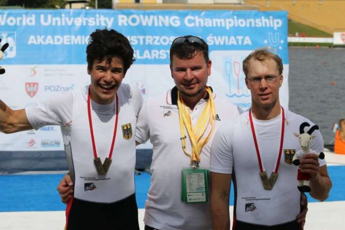 Cedric Kulbach, Ralf Thanhäuser und Johannes Ursprung (Foto: ADH-rudern)