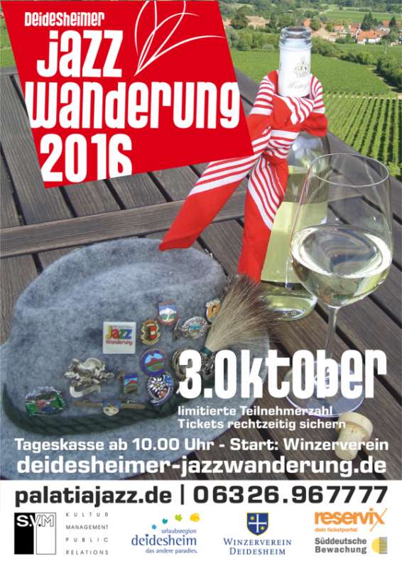 Jazz Wanderung Deidesheim 2016 Veranstaltungsplakat