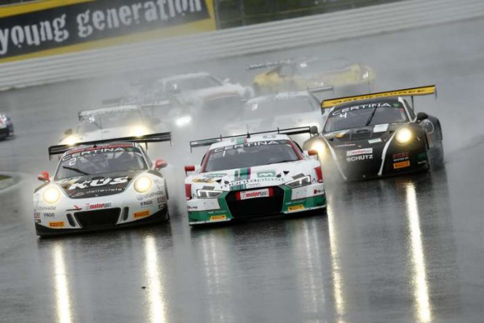 Porsche, Audi, Porsche: die spätere Top Drei kurz nach dem Start (Foto: ADAC Motorsport)