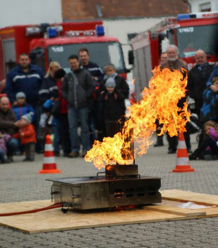 Eine der zahlreichen Vorführungen (Foto: Feuerwehr Landau) Eine der zahlreichen Vorführungen (Foto: Feuerwehr Landau)
