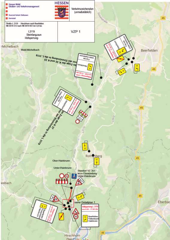 Umleitung L3119 (Grafik: Hessen Mobil)