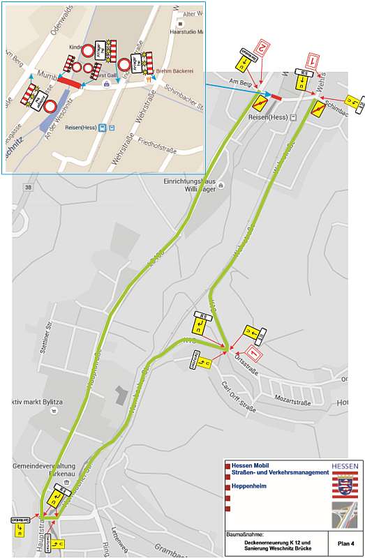 Deckenerneuerung K 12 und Sanierung Weschnitz Brücke Deckenerneuerung K 12 und Sanierung Weschnitz Brücke (Foto: Hessen Mobil)