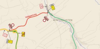 Der Durchgangsverkehr wird mit einer überörtlichen Umleitungsstrecke über die B47 nach Lindenfels und von dort aus über die L3399 und zurück umgeleitet (Quelle: Hessen Mobil)