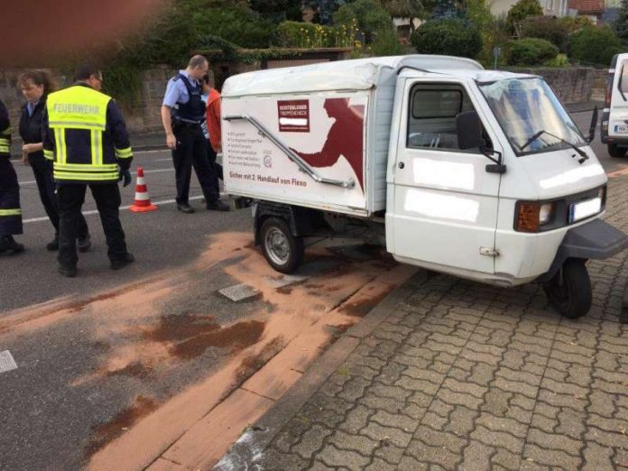 Der Kastenwagen wurde von der Feuerwehr aufgerichtet (Foto: Feuerwehr Neustadt)