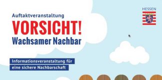 "Vorsicht! Wachsamer Nachbar" - Informationsveranstaltungen für eine sichere Nachbarschaft