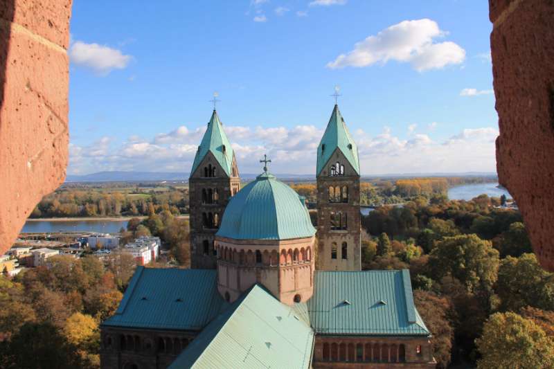 Herbststimmung am Dom – Blick vom Südwestturm (Foto: Domkapitel Speyer)