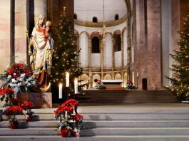 Dom zu Speyer weihnachtlich geschmückt, Foto: Klaus Landry © Domkapitel Speyer